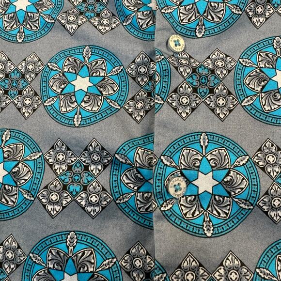 Barabas Shirt Men's‎ 2XL Geometric Long Sleeve All Over Print Cotton Preppy - Picture 4 of 8